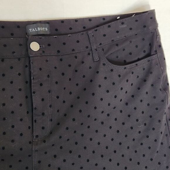 Talbots Soho 5-Pocket Flocked Dot Jeggings - Picture 5 of 11